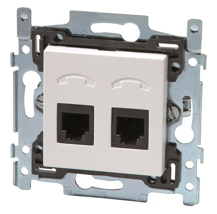 Niko STOPCONTACT TEL2XRJ11 ORIG WHI ELQUEST Niko STOPCONTACT TEL2XRJ11 ORIG WHI ELQUEST