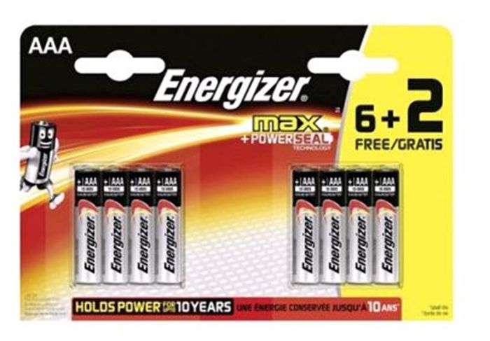 Energizer Energizer Max Aaa Lr03 Bl6+2 Promo Energizer Energizer Max Aaa Lr03 Bl6+2 Promo