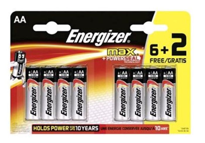 Energizer Energizer Max Aa Lr06 Bl6+2 Promo Energizer Energizer Max Aa Lr06 Bl6+2 Promo