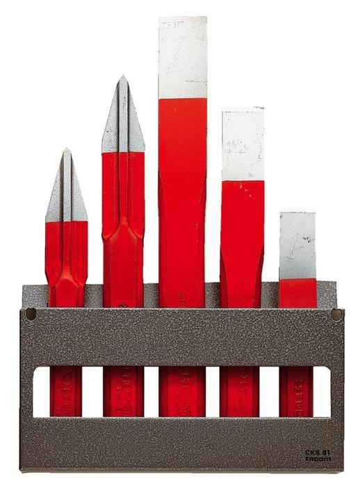 Facom Jeu 5 Burins-Bedanes-Std Metal