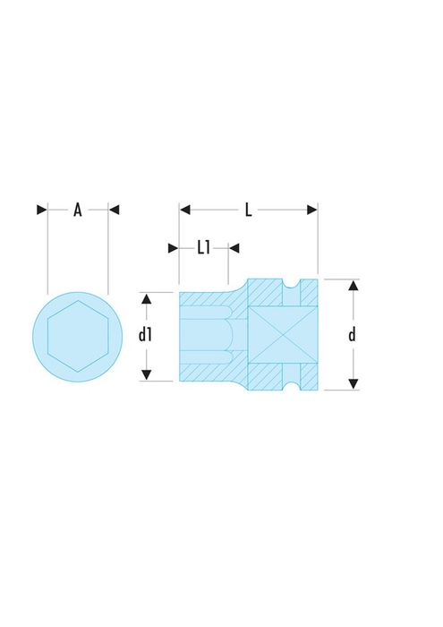 Facom Korte Doppen Impact 1/2 8 Mm