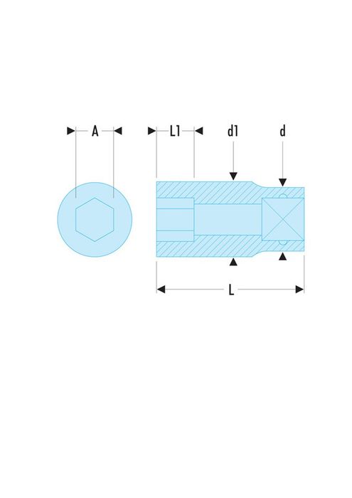Facom DOPPEN 1/2' 6 KANT 12 MM
