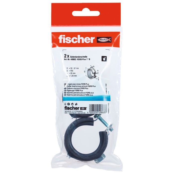 fischer ISOLATIEBEUGEL FGRS+ 1B 32-37MM M8 fischer ISOLATIEBEUGEL FGRS+ 1B 32-37MM M8