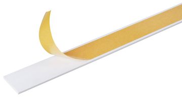 ALBERTS Platte Stang,Zelfkl Pvc Wit30X3/2,6M