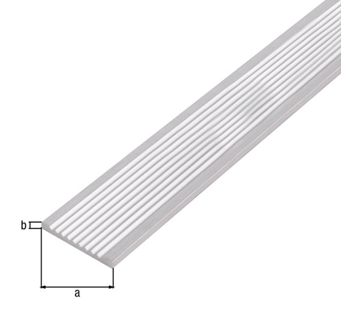 ALBERTS Platstaal,geriffelt,ALU,zilv,gel,40x3/1 ALBERTS Platstaal,geriffelt,ALU,zilv,gel,40x3/1