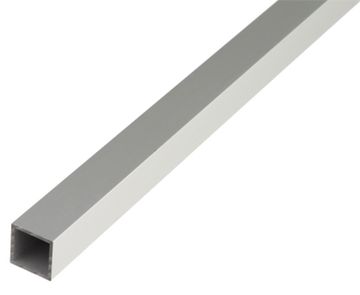 ALBERTS Vierkante Buis,Alu Zilver,40X40X2/2M