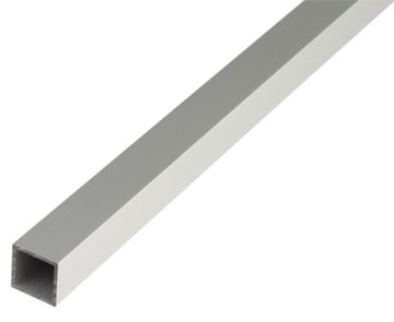 ALBERTS Vierkante Buis,Aluzilver,25X25X1,5/1M