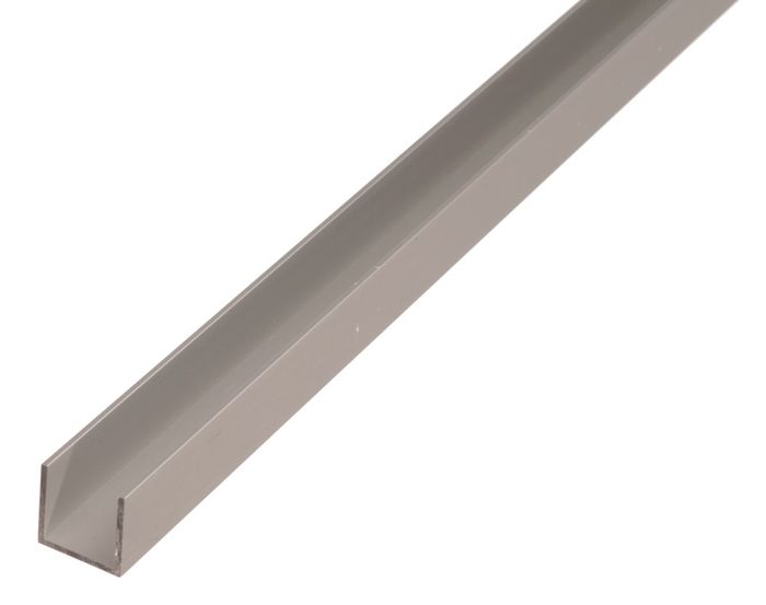 ALBERTS Profiel,U-Vorm,Alu,Zilver10X12X10X1,5/2M