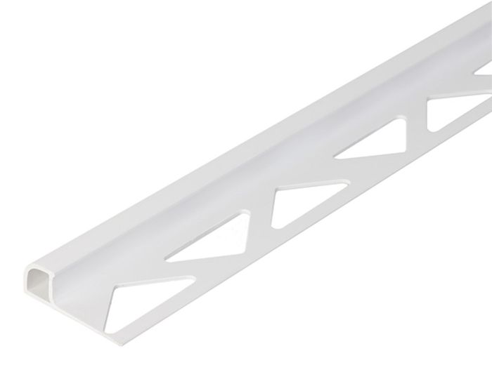 ALBERTS Afgerond Afsluitprofiel,PVC,wit,8/2,5m