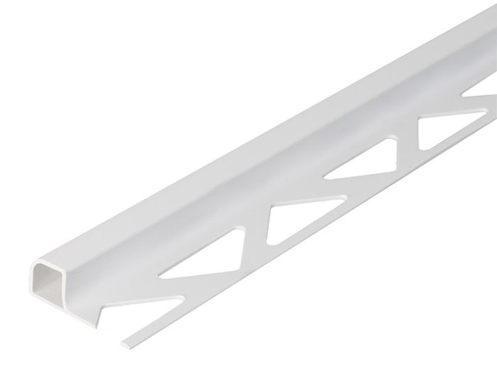 ALBERTS Afgerond Afsluitprofiel,PVC,wit,10/2,5m