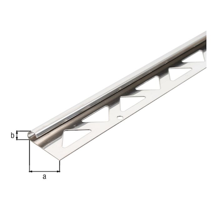 ALBERTS Afgerond Afsluitprofiel tegels inox8/2,5 ALBERTS Afgerond Afsluitprofiel tegels inox8/2,5