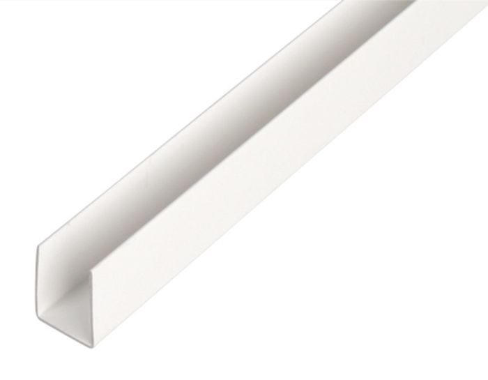 Alberts U-Profil, 10 x 10 x 1 x 2000 mm, Aluminium, chromdesign - 1 Stk Alberts U-Profil, 10 x 10 x 1 x 2000 mm, Aluminium, chromdesign - 1 Stk