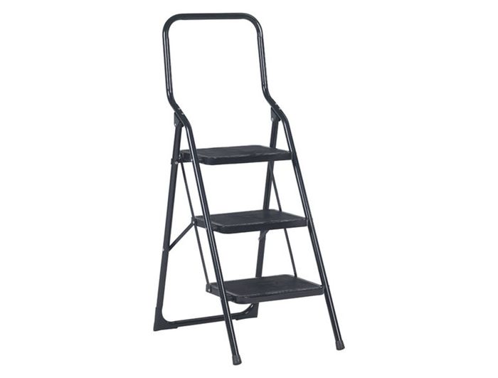 Escalo Trapladder 3 Brede Treden Zwart Escalo Trapladder 3 Brede Treden Zwart