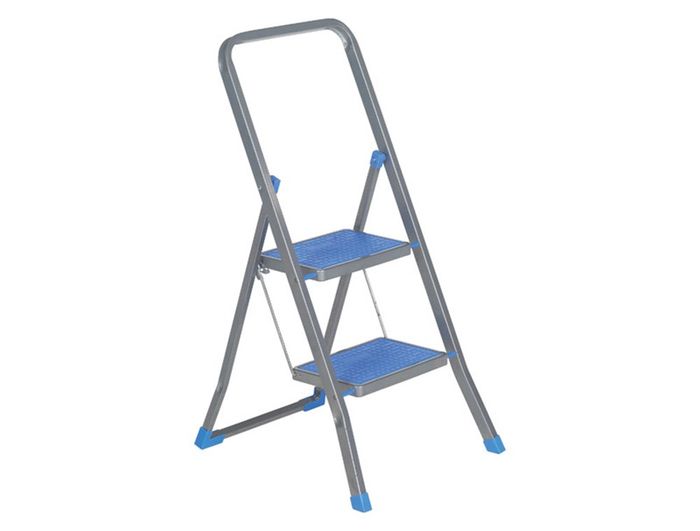 Escalo Keukentrap 2 Tr+Beugel Colorstep Blauw Escalo Keukentrap 2 Tr+Beugel Colorstep Blauw