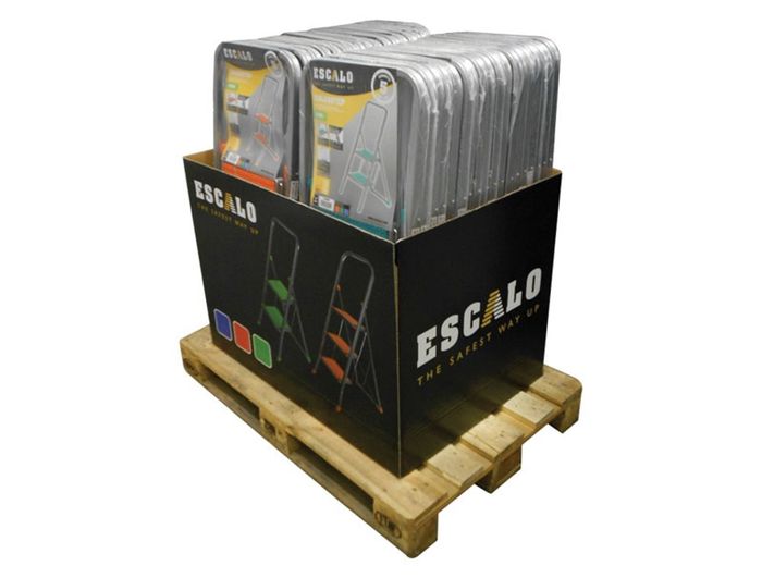 Escalo Keukentrap 3 Tr+Beugel Colorstep Blauw Escalo Keukentrap 3 Tr+Beugel Colorstep Blauw