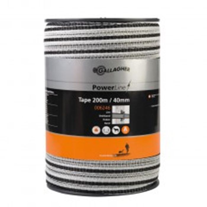 Gallagher Powerline Lint 40Mm Wit 200M Gallagher Powerline Lint 40Mm Wit 200M