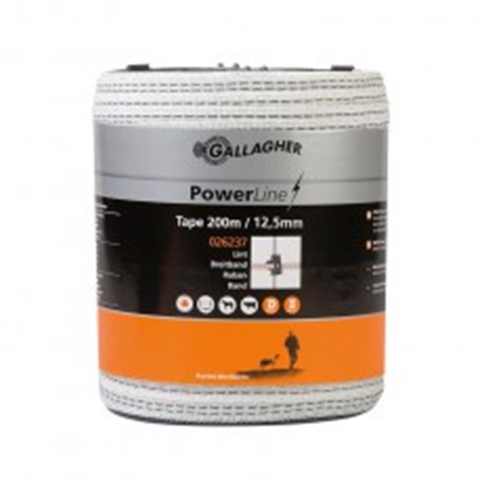 Gallagher Powerline Lint 12,5Mm Wit 200M