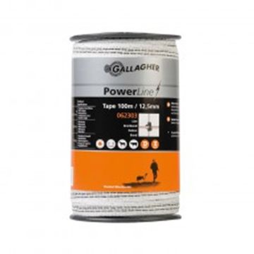 Gallagher Powerline Lint 12,5Mm Wit 100M
