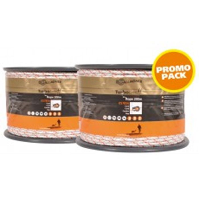 Gallagher Duopack Turboline Cord Wit 2X200M Gallagher Duopack Turboline Cord Wit 2X200M