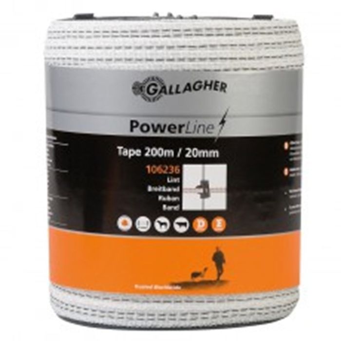 Gallagher Turboline Lint Wit 20Mm 200M