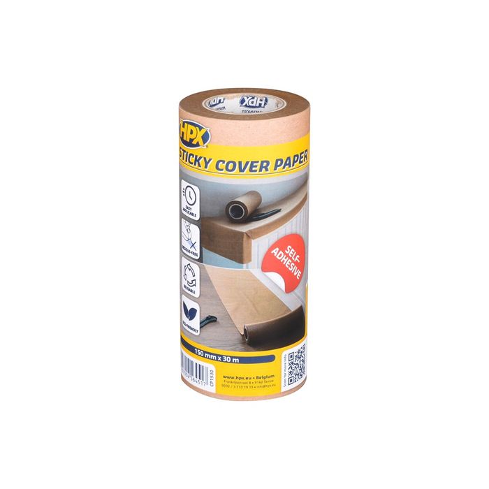 HPX Zelfklevend afdekpapier - 150mm x 30m