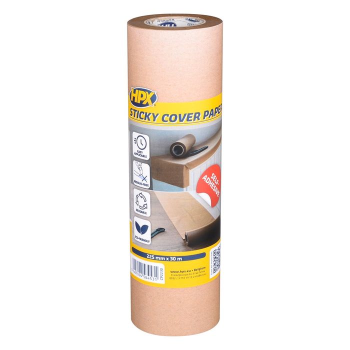HPX Zelfklevend afdekpapier - 225mm x 30m