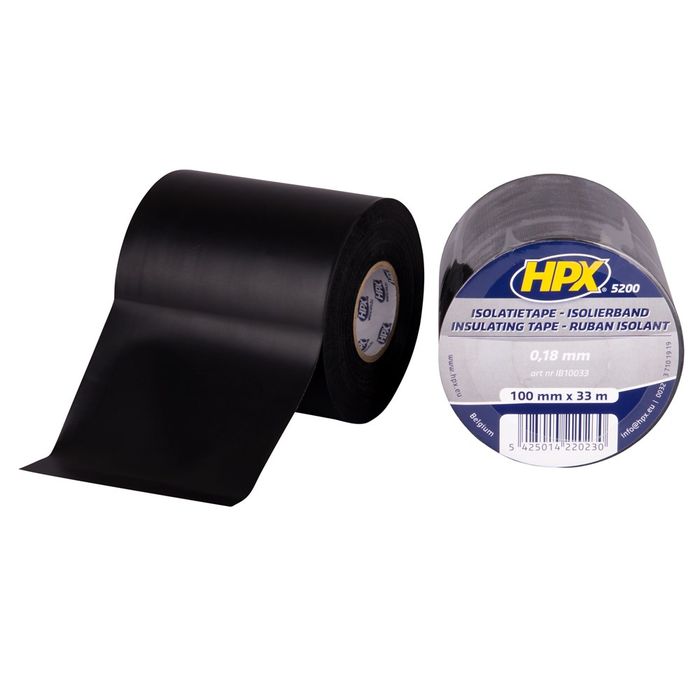 HPX Pvc Isolatietape - Zwart 100Mm X 33M