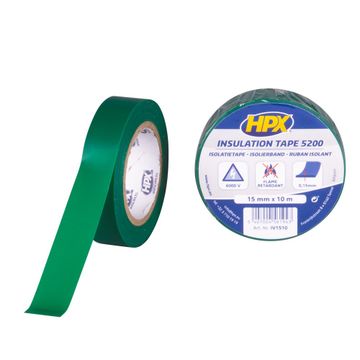 HPX PVC isolatietape - groen 15mm x 10m