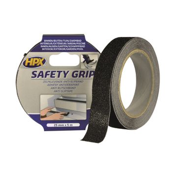 HPX Rol Safety Grip Zwart 25Mmx5M