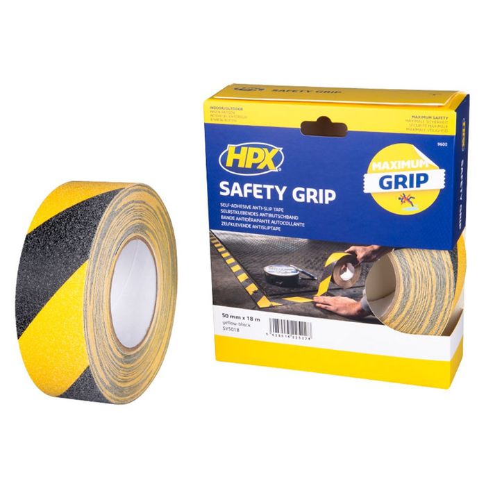 HPX Anti-Slip Tape - Zwart/Geel 50Mm X 18M