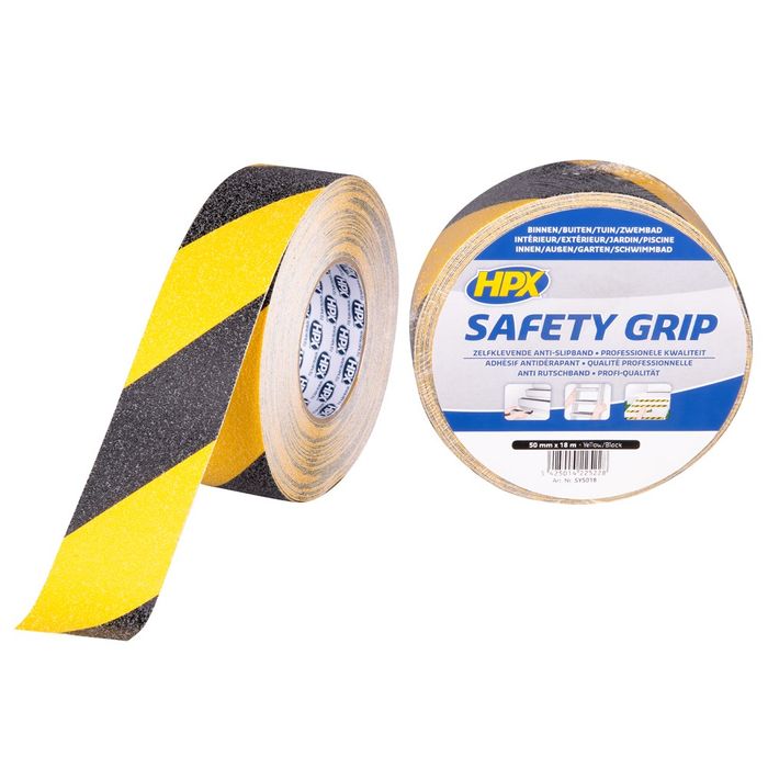 HPX Anti-Slip Tape - Zwart/Geel 50Mm X 18M