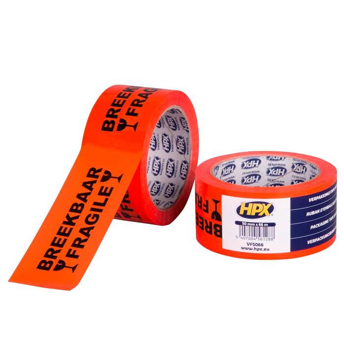 HPX Verpakkingstape - Breekbaar Fragile 50mm