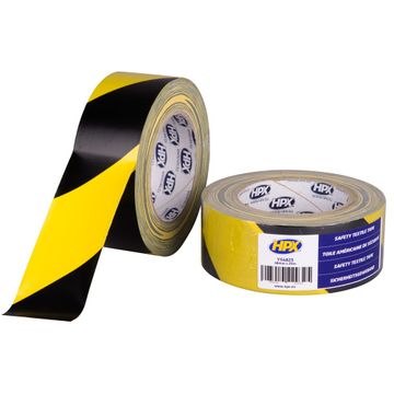 HPX Safety Textile Tape - Geel/Zwart 48 Mm