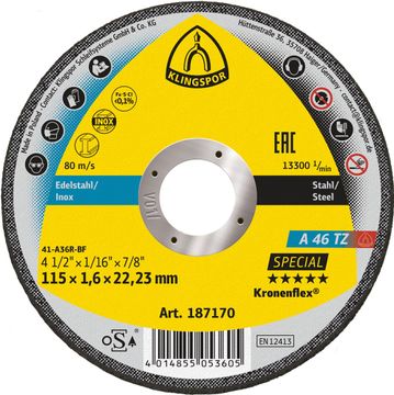 Klingspor 1 Stuk Doorslijps. Inox