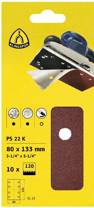 Klingspor Stroken Met Klitteband Ps 22 K