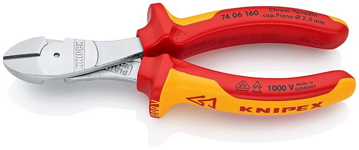 Knipex Zijsnijtang 7406 160 Chrom.Isol.