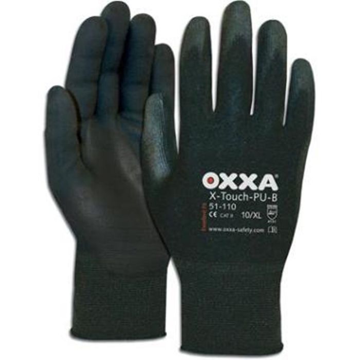 Majestic Products 3 Paar Oxxa X-Touch-Pu-B Zwart, 10