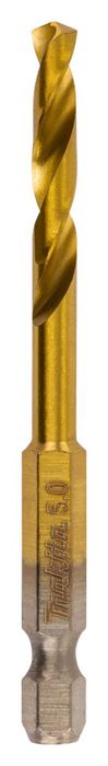 Makita Hss-Tin Metaalboor 1/4 5,0X78Mm Makita Hss-Tin Metaalboor 1/4 5,0X78Mm
