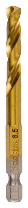 Makita HSS-TiN metaalboor 1/4 6,5x81mm Makita HSS-TiN metaalboor 1/4 6,5x81mm