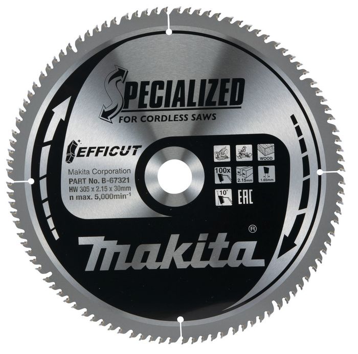 Makita zaagblad SPECIALIZED EFFICUT accu