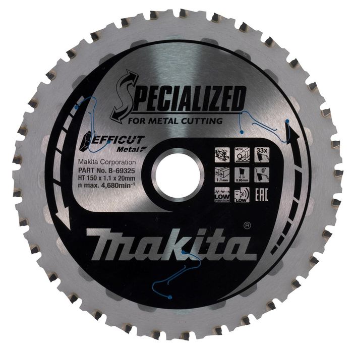 Makita zaagblad SPECIALIZED EFFICUT metaal