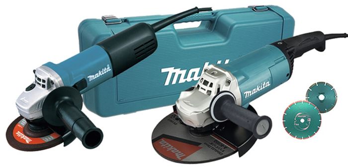 Makita Combopack Haakse Slijpers Makita Combopack Haakse Slijpers