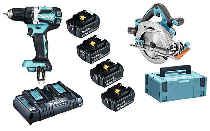 Makita Combo 18V Ddf484 + Dhs710 + 3X Makpac +