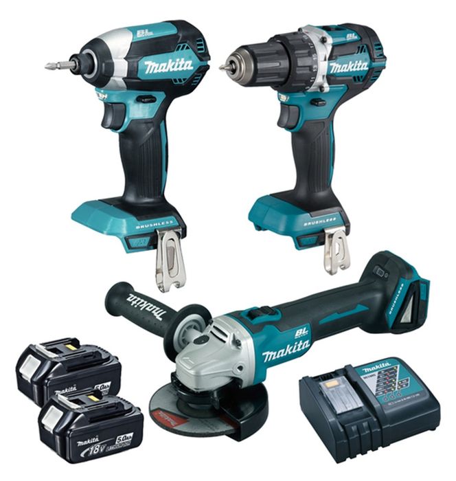 Makita DDF484Z+DTD153Z+DGA506Z+2x BL1850