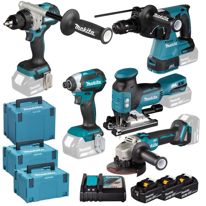 Makita Combopack DDF492+DTD153+DHR243+DGA506