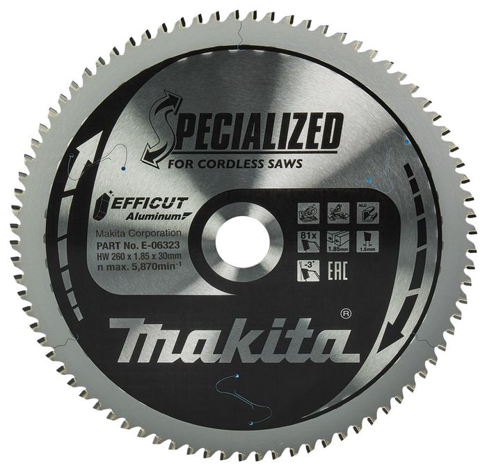 Makita TCT EFFICUT zaagblad 260mmx30x