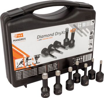 Mandrex 7   Kit - DryXcut Diamond drills