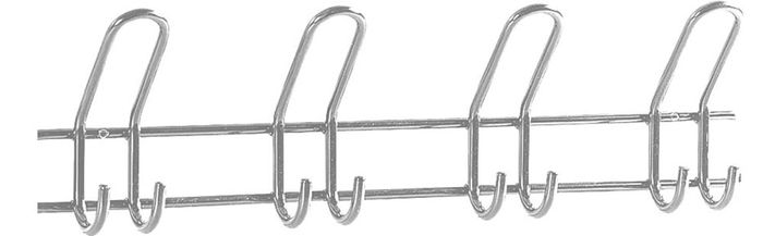 Metafranc nv KAPSTOK 4 HAKEN 59 CM VERNIKKELD