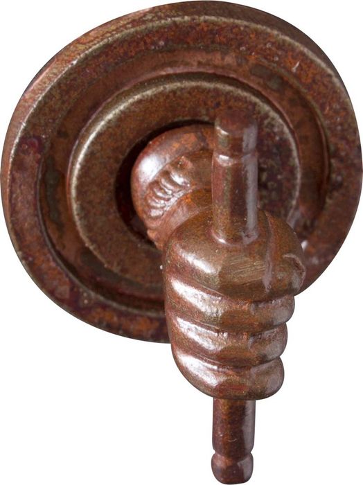Metafranc  nv knop ijzer roest kl. hand 32mm