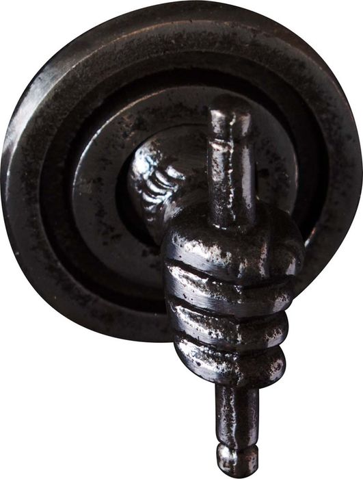 Metafranc nv knop in ijzer zwart hand 32mm Metafranc nv knop in ijzer zwart hand 32mm